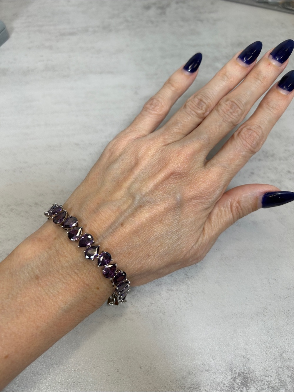 Park Lane Viola Purple Crystal Bracelet in Silver Setting - Picture 7 of 8